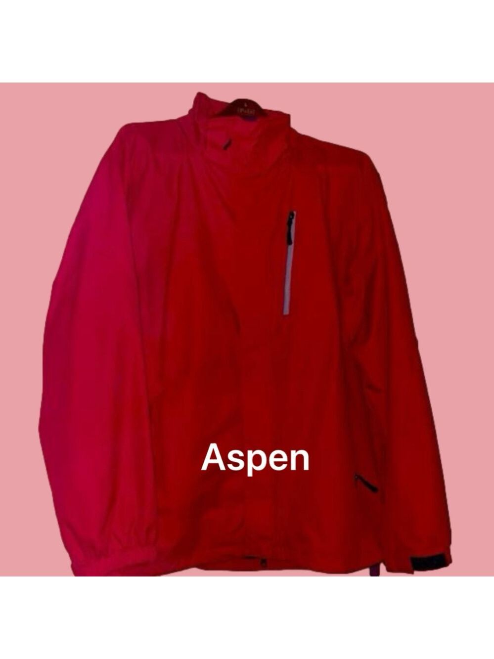Red Hooded Aspen Windbreaker (XL) like new!